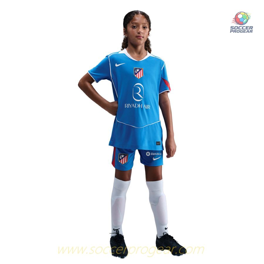 2025-2026 Season Atletico Madrid Third Kids Edition Soccer Uniform Soccer Football Shirt