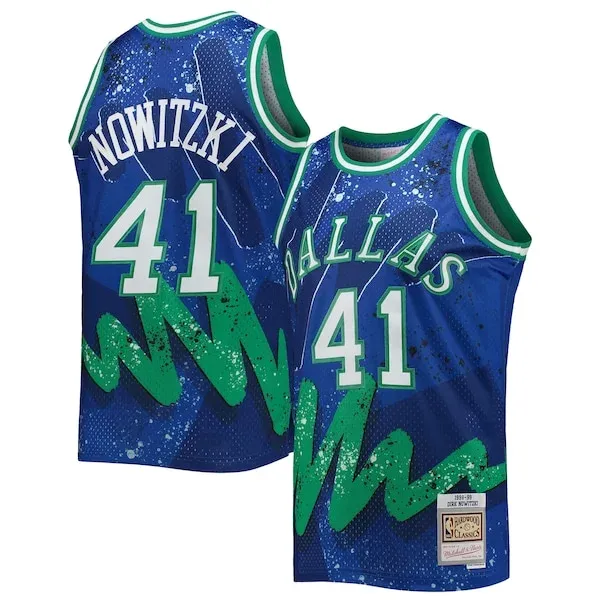 Elite Dirk Nowitzki DAL Basketball Jersey - Blue - Licensed Product