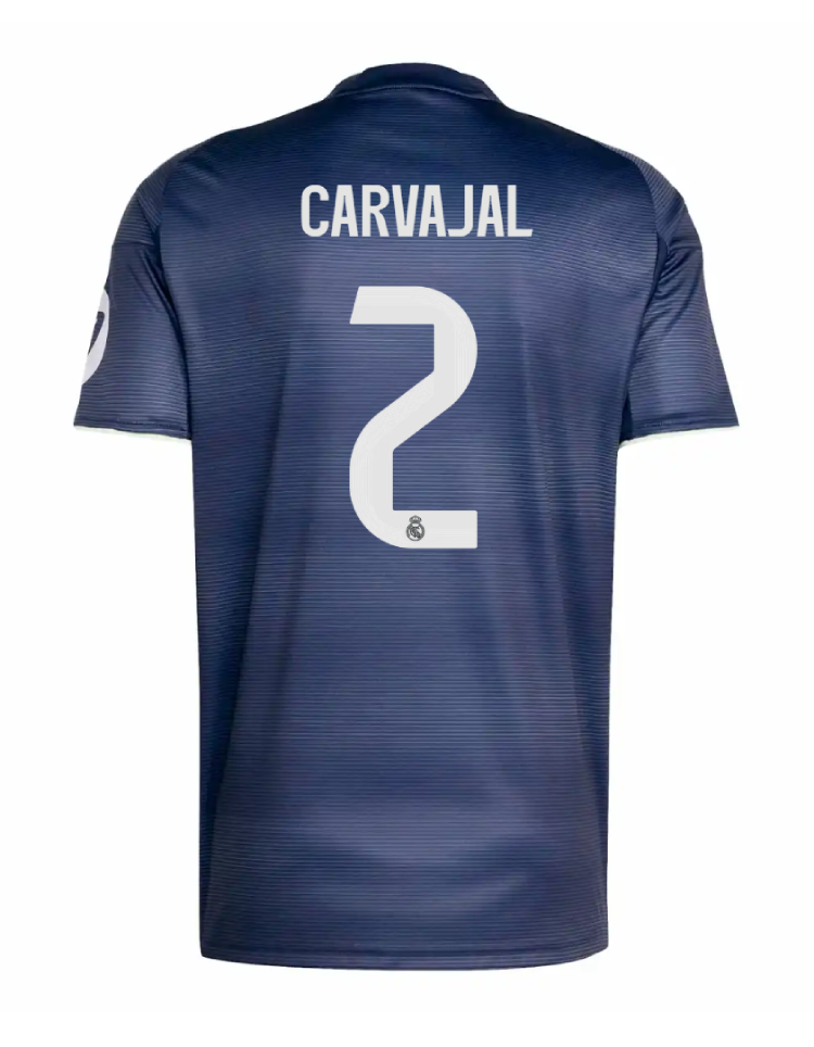 Real Madrid's 25-26 Season Away Jersey Featuring Carvajal with Number 2