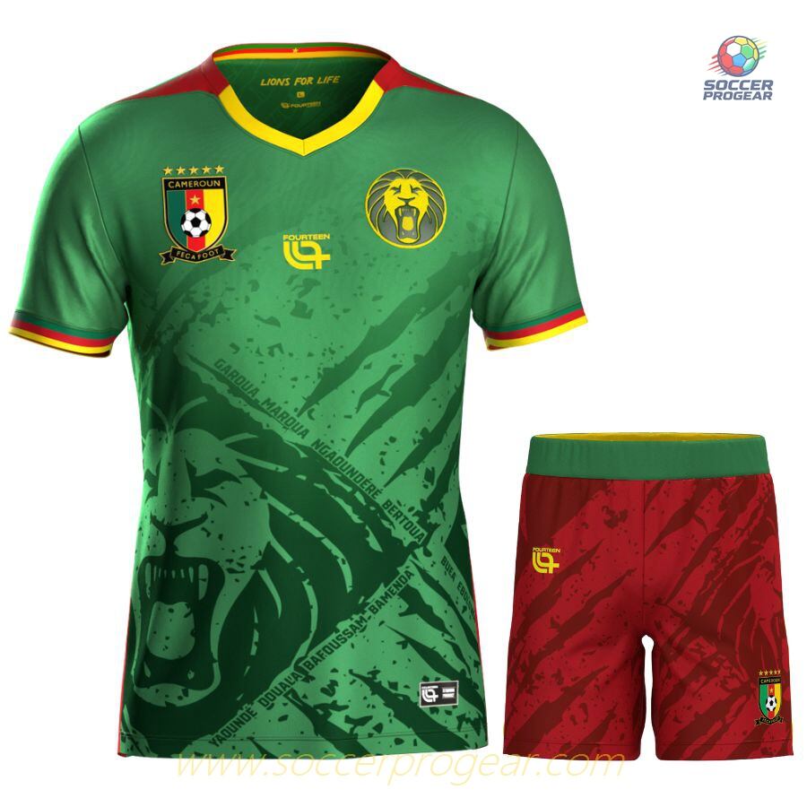 Cameroon Home Team Jersey Kids Team Jersey 2025 Season 2026