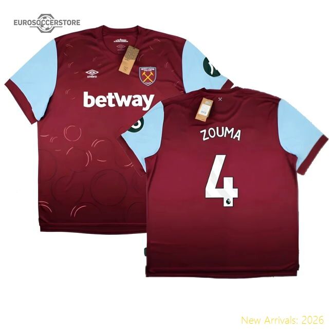 Luxury 2023-2024 West Ham United Home Shirt (zouma 4) - Collectors Item