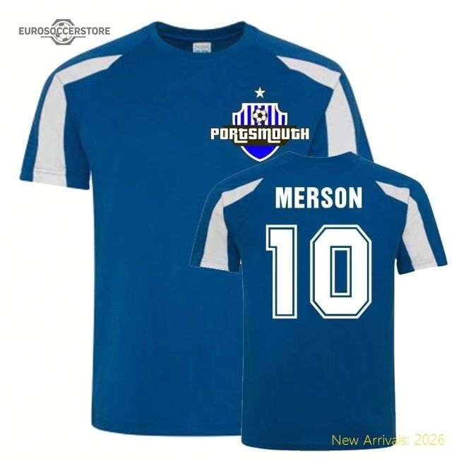 Premium-grade Paul Merson Portsmouth Sports Practice Jersey (blue)