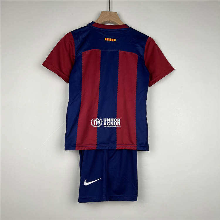 Premium Quality Barca Kids Barcelona FC 2324 Home Football Kit