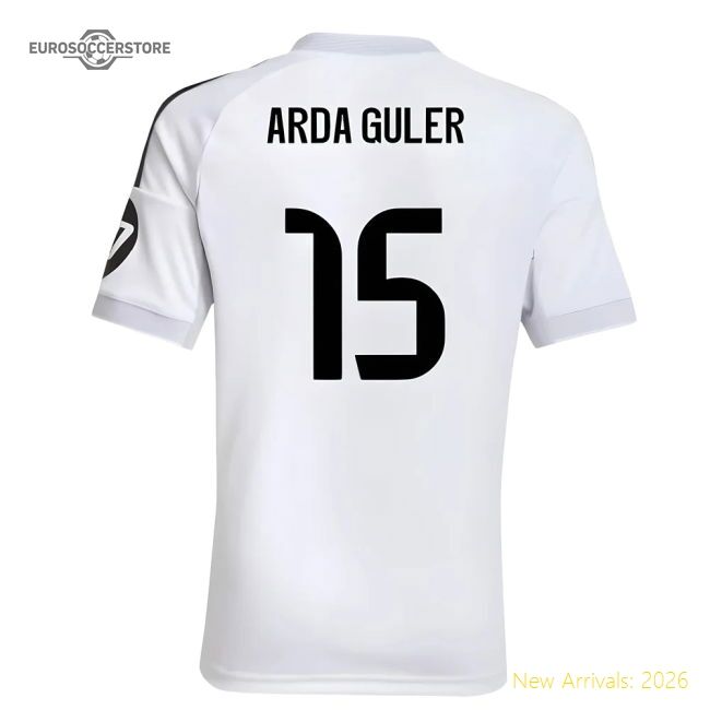 High-quality 2025-2026 Real Madrid Home Kit (kids) (arda Guler 15)