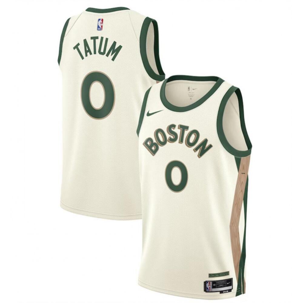 Limited Edition Boston Celtics Jayson Tatum0 White Jersey City Edition