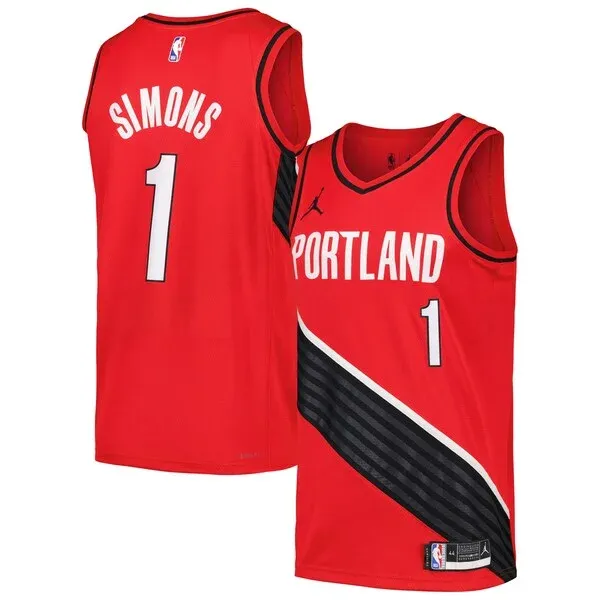 Anfernee Simons POR Swingman Jersey - premium NBA - Red training