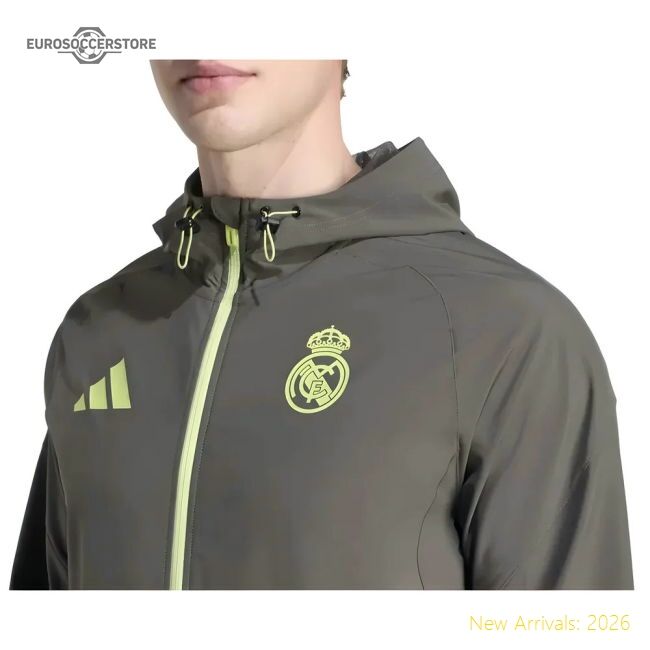 Outstanding 2025-2026 Real Madrid Competition Vis Tech Jacket (grey)