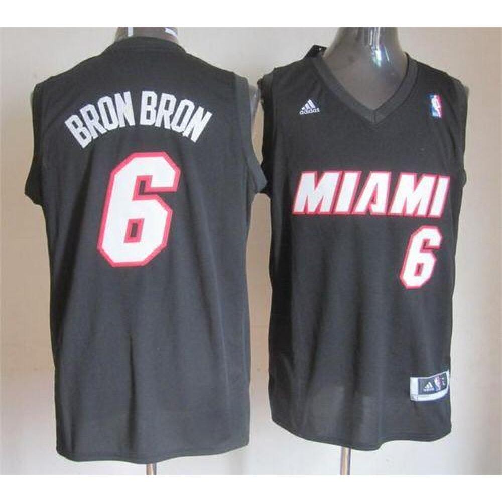 Contemporary Men's Miami Heat #6 LeBron Black Basketball Jersey