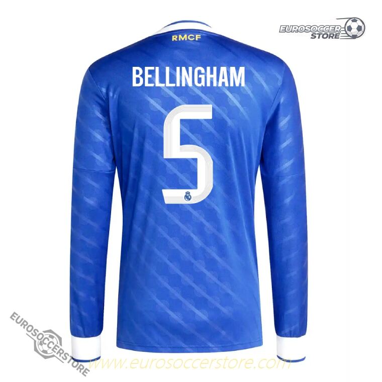 25-26 Season Real Madrid Third Edition Long Sleeve Jersey with BELLINGHAM 5 Printing