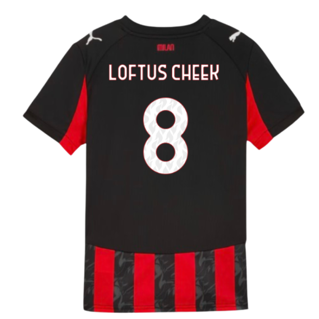 2025-2026 AC Milan Home Best Value Shirt (Kids) (Loftus Cheek 8)