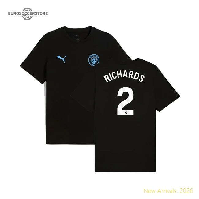 Official 2025-2026 Man City Ftbless Tee (black) (richards 2)