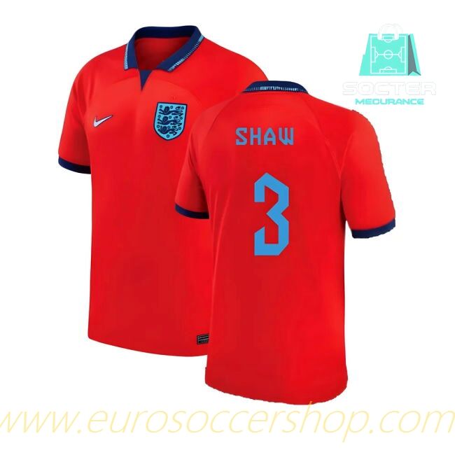 2022-2023 England Genuine Away Jersey (Shaw 3)