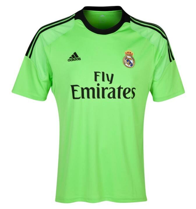 13-14 Real Madrid Goalkeeper Green Soccer Jersey Shirt - Official
