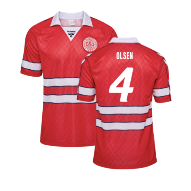 Denmark National Team High Performance Home Player Jersey (Olsen 4)