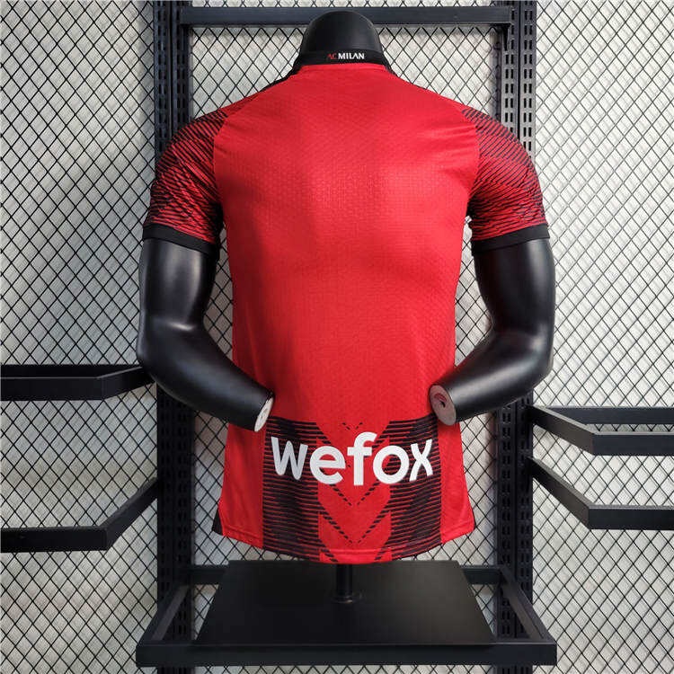 Advanced Fabric AC Milan 2324 Home Red Soccer Jersey Football Shirt