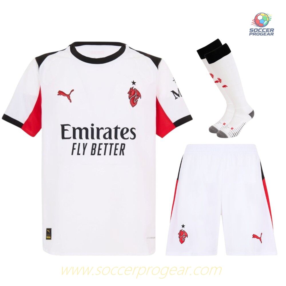 AC Milan Childrenren's Football Kit Away Team Soccer Team Shirt 2025-2026 Season