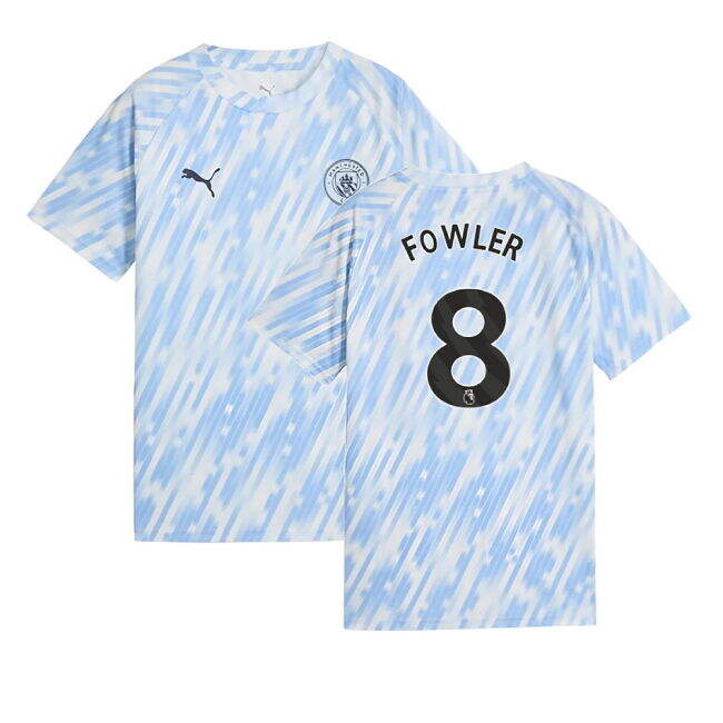 Kids Fowler 8 Man City EPL Team Contemporary Home Game Jersey