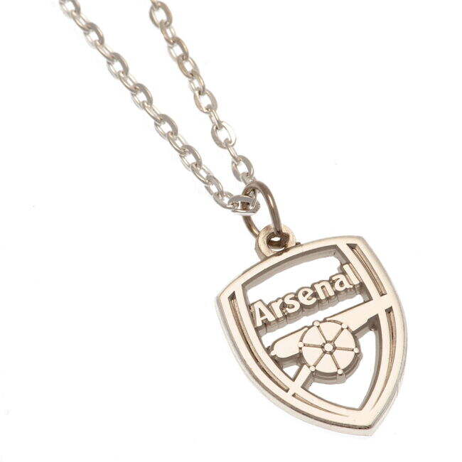 Arsenal FC Silver Plated Pendant & Chain CR (Collector's Item)