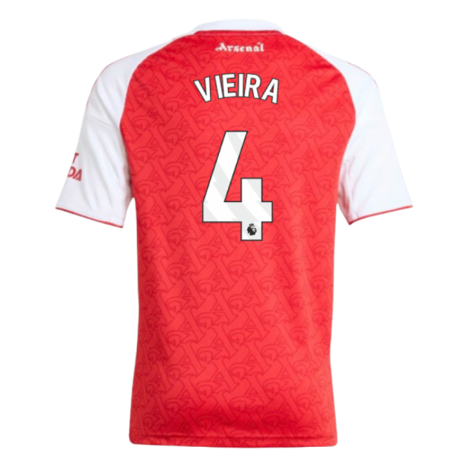 Arsenal Home Soccer Shirt 2025-20 Vieira 4 L M S Kids
