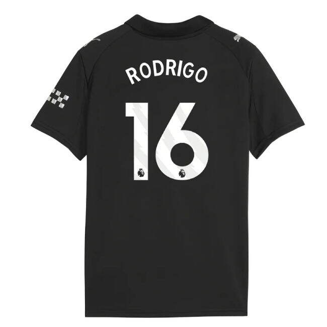 Football Man City Away Mini Kit Rodrigo #16 Premium Quality Replic...