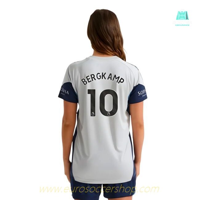 2025-2026 Arsenal Training Shirt (Grey Two) - Womens (Bergkamp 10)