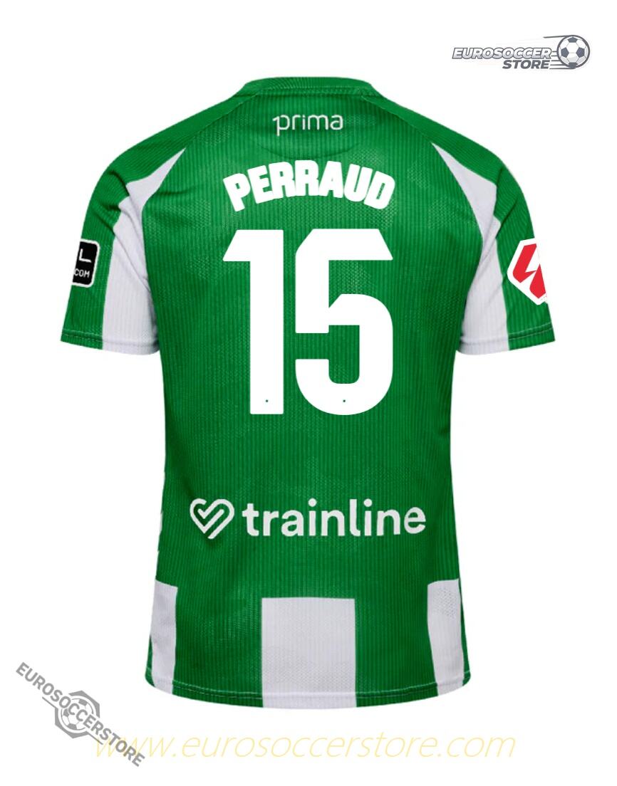 Real Betis Home PERRAUD 15 Jersey for the 25-26 Season