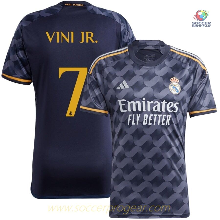 Real Madrid Away Soccer Team Shirt 2023 2024 Vini Jr