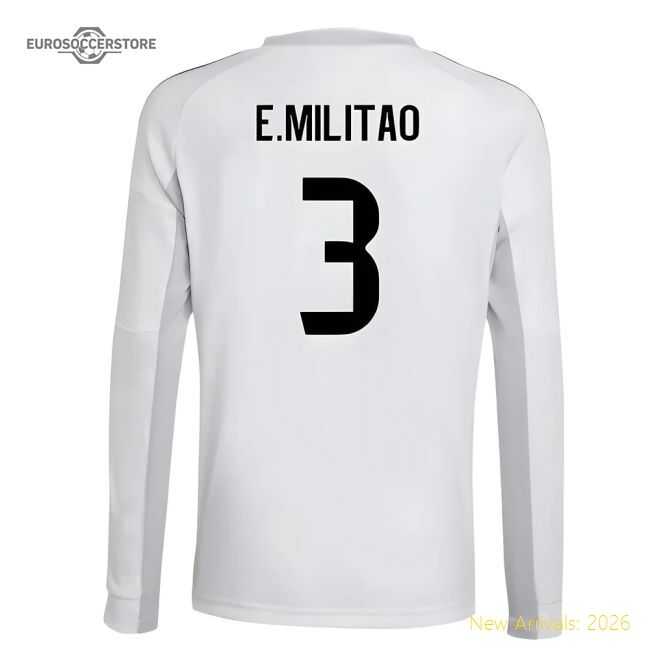 High-quality 2025-2026 Real Madrid Long Sleeve Home Jersey (kids) (