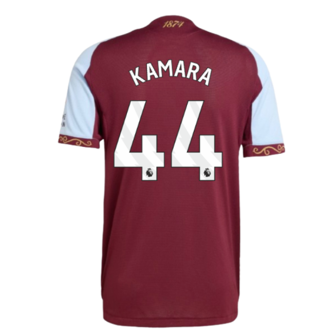 Quick-Dry 2025-2026 Aston Villa Home Rare Best Value Kamara 44 Ad#620