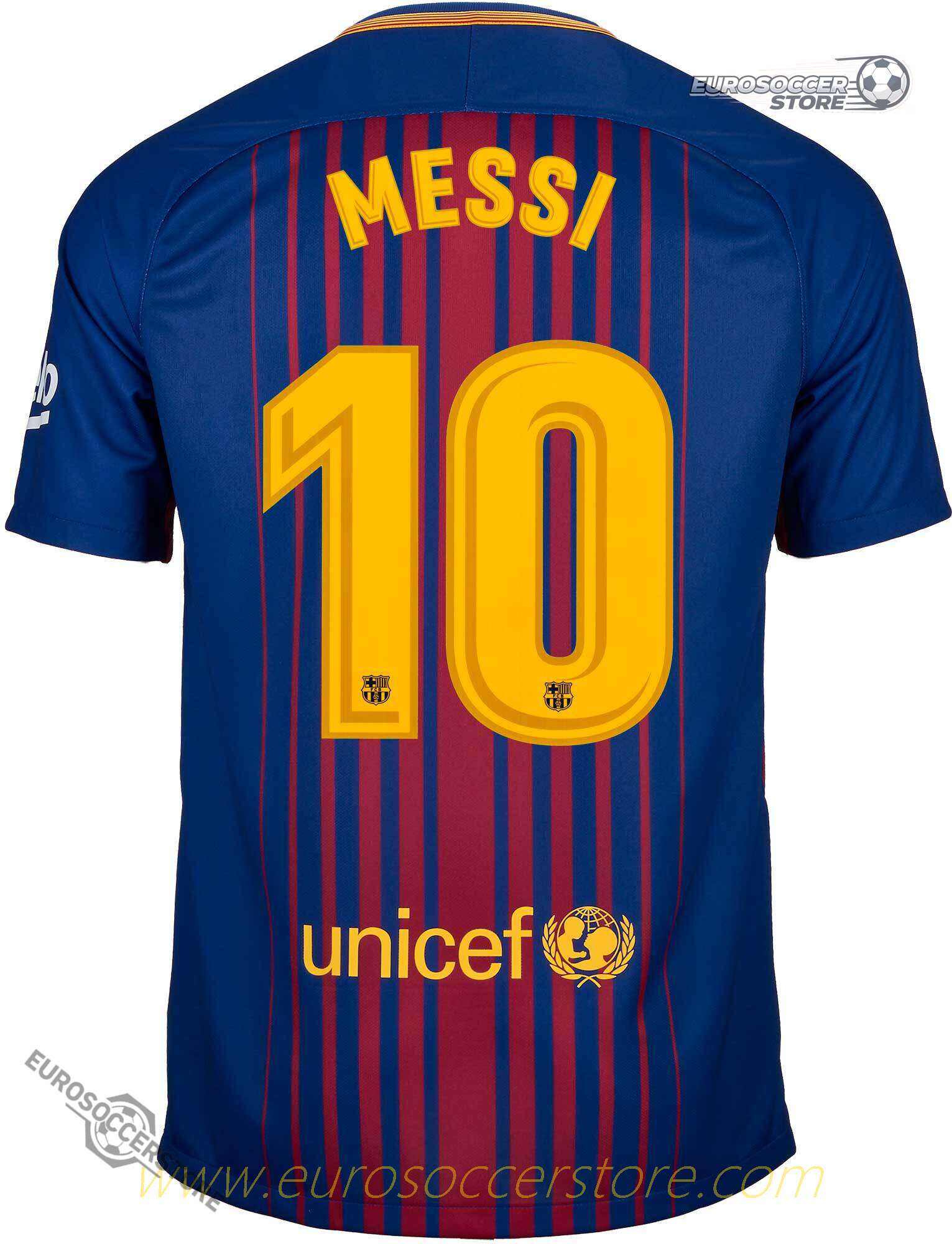 FC Barcelona's 2017-2018 Home Jersey No.10 for Messi