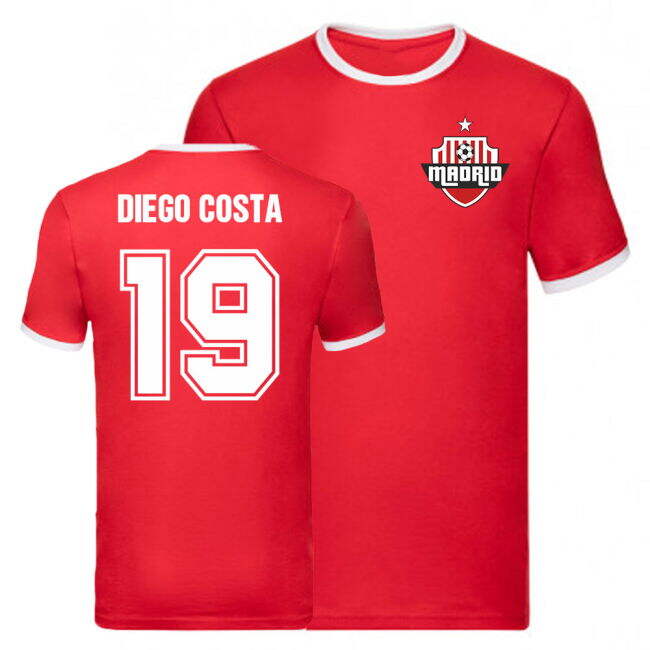 Diego Costa Atletico Madrid Ringer Tee ( - Authentic - New- FanLove