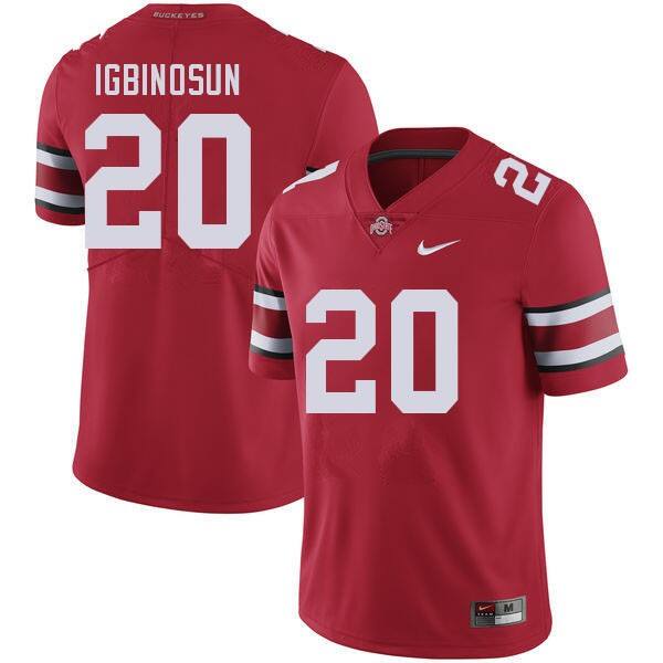 Men Ohio State Buckeyes #20 Davison Igbinosun Pro Jersey
