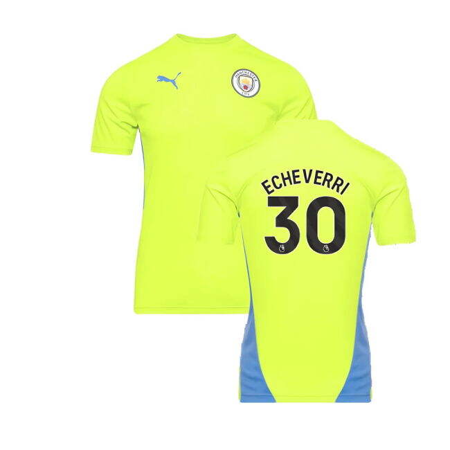 2024-2025 Man City Training Shirt (Yellow Glow) (Echeverri 30)