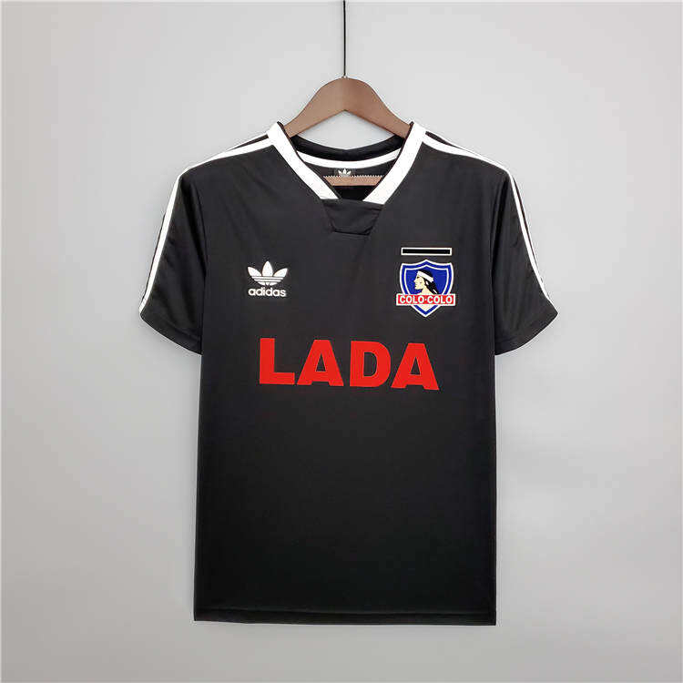 Colo-Colo Retro Soccer Jersey 1991 Black Away Football Shirt -