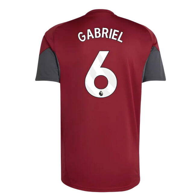 2025-2026 Arsenal EU Training Jersey (Burgundy) (Gabriel 6)