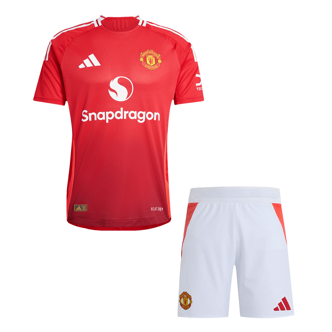 Player Version Manchester United Home Soccer Jersey Kit(Jersey+Shorts)