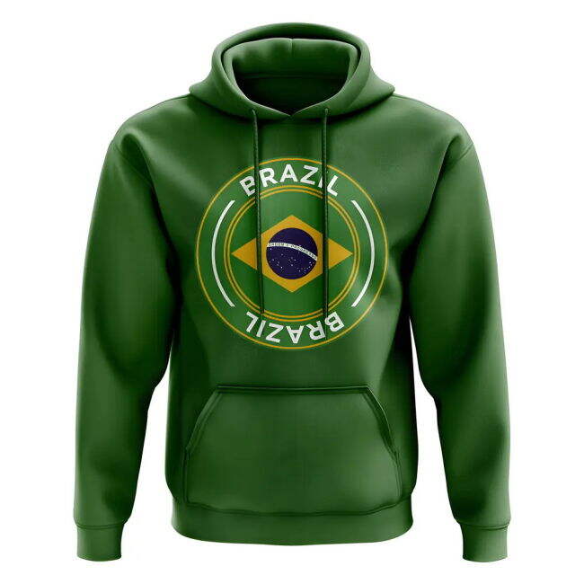 Authentic Brazil Football Badge Hoodie (Green) Team National