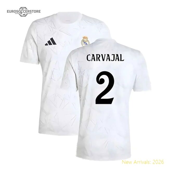 2024-2025 Real Madrid Pre-match Shirt (white) (carvajal 2)