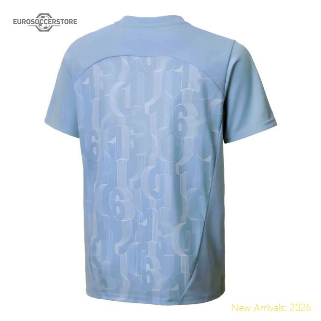 Authentic 2024-2025 Man City Prematch Ss Shirt (light Blue) - Kids