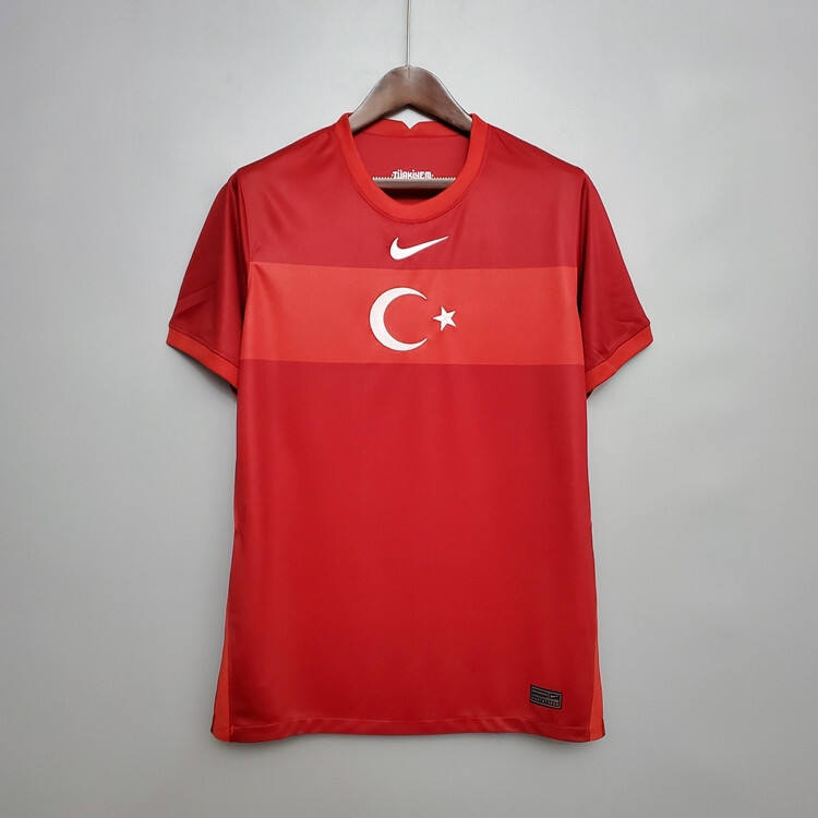 Advanced Fabric Turkey Euro 2020 Away Red Soccer Jersey Football Shirt