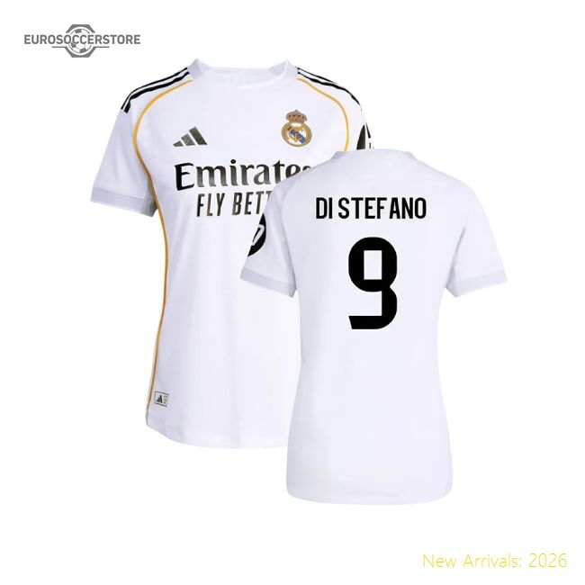 First-class Real Madrid Home Di Stefano Jersey 2025-2026 Lightweight