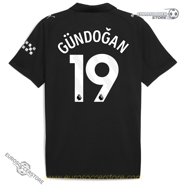 Manchester City 25-26 Season Away GÜNDOĞAN Number 19 Football Jersey