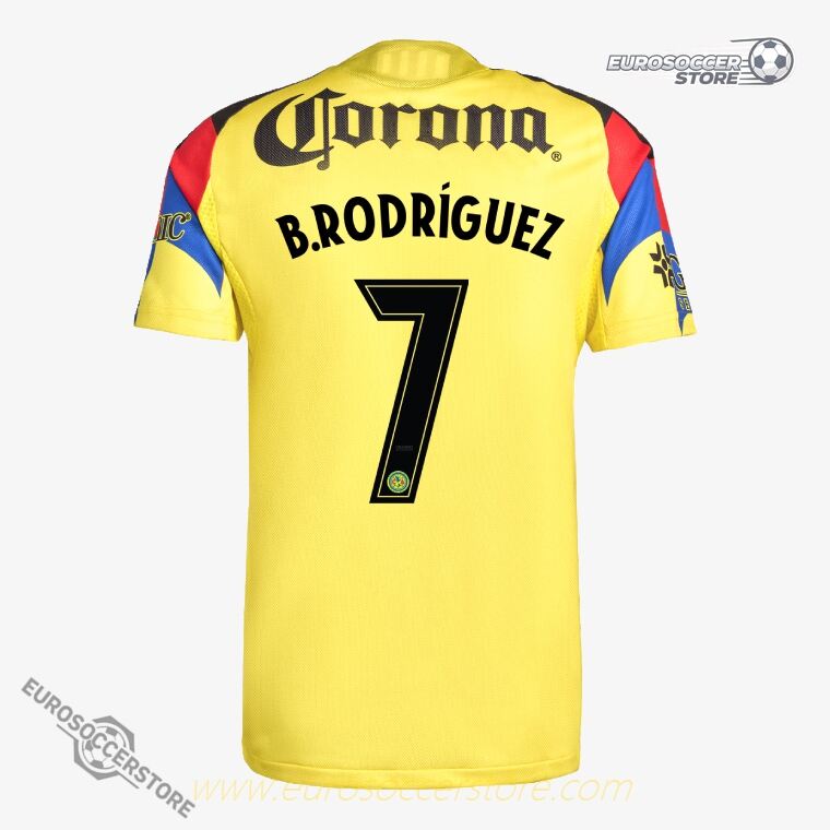 Club América Home Jersey 25-26 (Player Version) featuring B.RODRÍGUEZ 7