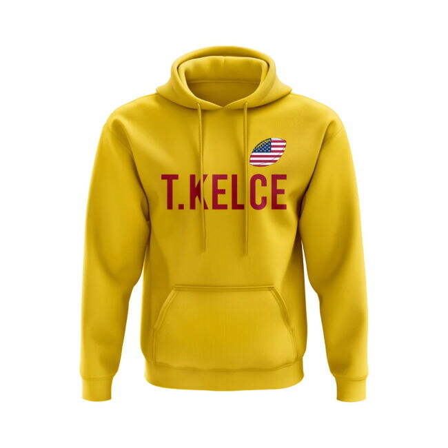 Top-Tier Fan-Favorite Travis Kelce Usa Name Hoody (Yellow)