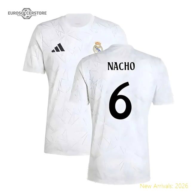 2024-2025 Real Madrid Pre-match Shirt (white) (nacho 6)