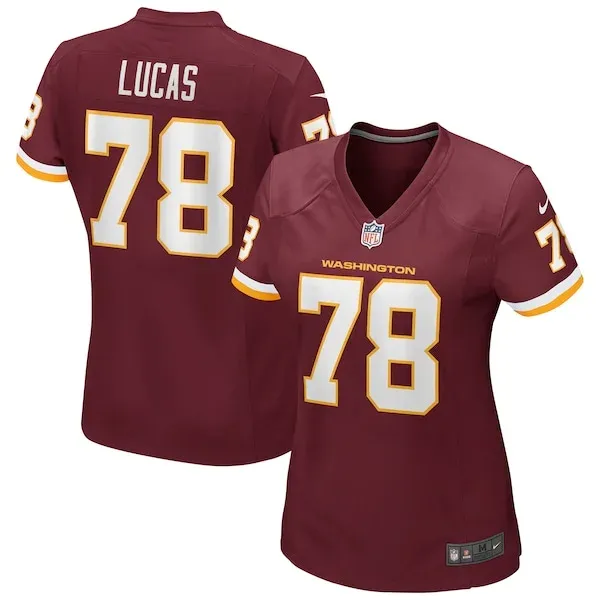 None Cornelius Lucas Game Jersey - Burgundy | NFL Player Jersey