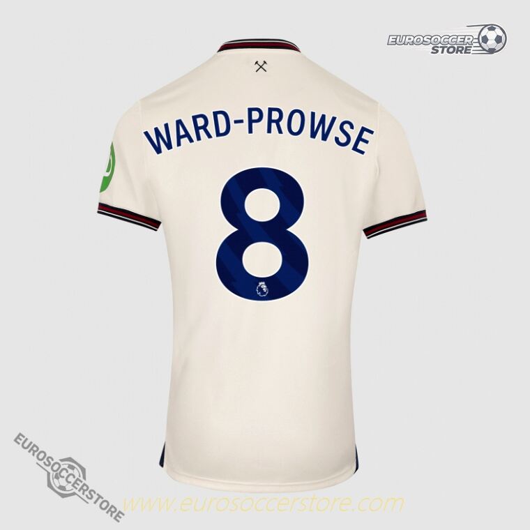 Away Jersey of West Ham United for 25-26 Season with WARD-PROWSE 8
