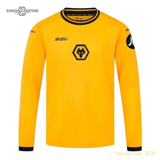 Premium 2024-2025 Wolves Long Sleeve Home Shirt (kids) - Premium