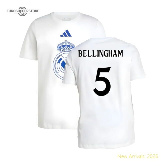2024-2025 Real Madrid Dna Graphic Tee (white) (bellingham 5)