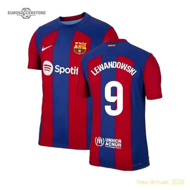Barcelona La Liga Lewandowski Home Pro-level Jersey Performance Fabric